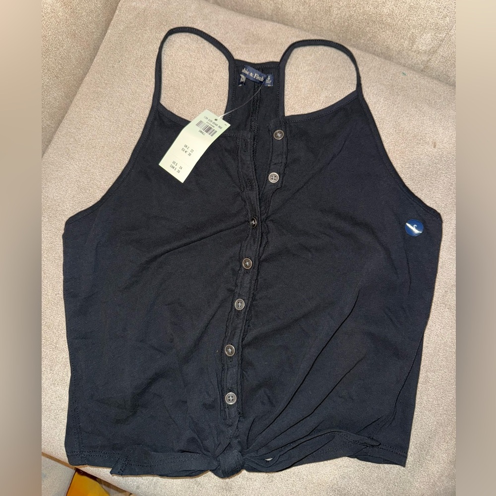 Abercrombie & Fitch Charcoal Button-Up Tank